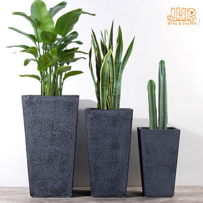 MGO Garden Pots Clay Flower Pots Outdoor Tall Planter Resin Pots for Flowers Modern Planters