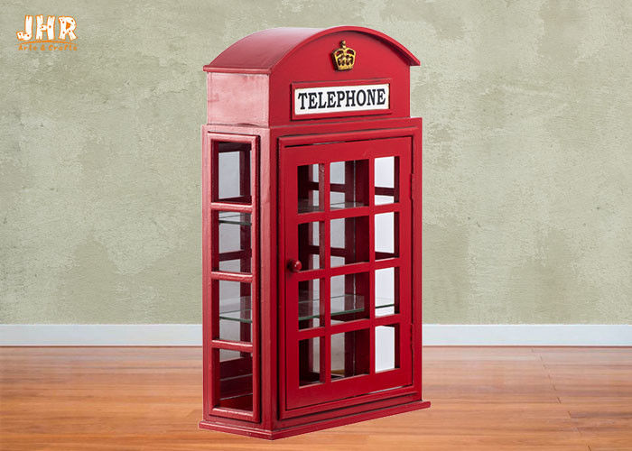 British Telephone Booth Cabinets Decorative Wooden Cabinet Red