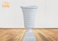 Modern Trumpet Polyresin Wedding Centerpiece Table Vase Glossy White 82CM Height