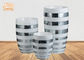 Barrel Shaped Fiberglass Flower Pots Glossy White Mirror Mosaic Finish