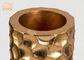 Raspberry Design Cylinder Fiberglass Flower Pots Gold Leaf Finish Two Sizes