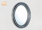 Oval Industrial Style Fiberglass Furniture Silver Mosaic Glass Framed Wall Mirror