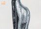 183cm H Silver Mosaic Glass Polyresin Animal Figurines Giraffe Sculpture Floor Statue