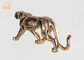 130cm Leopard Sculpture Decor With Gold Leaf Finish Polyresin Animal Statue