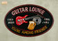 Personalized Antique Wall Art Sign Pub Sign Wall Decor Oval Shape Guitar Lounge