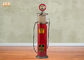 Red MDF Wooden Gas Pump / Floor CD Rack 5 Layers