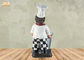 Polyresin Chef Bottle Holders Restaurant Italian Chef Tabletop Statue Wine Rack