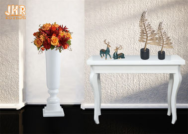 Classic Trumpet Glossy White Fiberglass Planters Floor Vases For Home Hotel Wedding