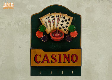 Casino Wall Decor Antique Wood Wall Sign Wooden Envelope Holder Decorative Wall Plaques