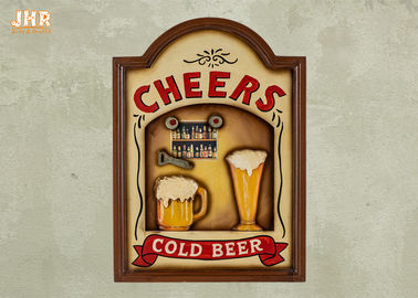 3D Beer Wall Decor Antique Wooden Wall Signs Decorative Wall Plaque Signs Pub Sign Yellow Color
