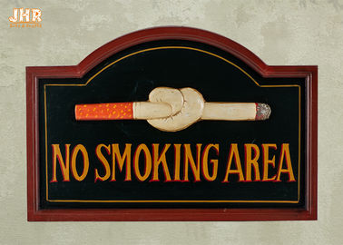 No Smoking Wooden Wall Signs Hand Painting