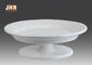 Footed Glossy White Fiberglass Centerpiece Table Vases Flower Serving Bowl