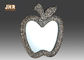 Apple Shaped Fiberglass Wall Mirror With Seashell Framed Home Decor Items