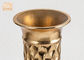 Trumpet Shape Floor Vases Homewares Decorative Items Gold Leafed Fiberglass Table Vases
