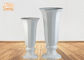 Trumpet Glossy White Polystone Centerpiece Table Vases Floor Vases For Home
