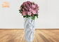 Creative Wavy Pattern Fiberglass Flower Pots / Floor Vases Lightweight