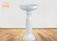 Decorative Glossy White Fiberglass Flower Pots Creative Shape 100cm Height