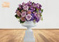 Large Fiberglass Flower Pots Glossy White Modern Style
