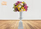 Durable Fiberglass Planters Floor Vase Glossy White