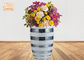 Resin Fiberglass Flower Pots Trumpet Shape Lightweight