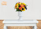 Classic Glossy White Fiberglass Urn Planters Wedding Centerpiece Table Vases