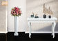 Small Glossy White Fiberglass Planters Floor Vases Decorative Flower Pots