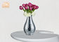 Modern Luxury Fiberglass Flower Pot Table Vase Plant Pots Silver Mosaic Glass