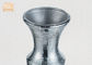 Home Decor Trumpet Shaped Fiberglass Planters Table Vases Silver Mosaic Glass Finish