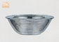 Round Shape Shining Fiberglass Flower Bowls Silver Mosaic Glass 31cm × 11cm
