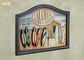 Antique Beach Wall Decor Wooden Wall Hanging Plaques Decorative Surf Shop Wall Sign White Color