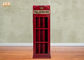 British Telephone Booth Storage Cabinet Antique Wood Storage Rack MDF Floor Rack Red Color