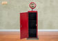 MDF CD DVD Storage Rack Decorative Wooden Cabinet Wood Floor Cabinet Gas Pump Red Color