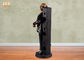 110cm Height Antique Polyresin Statue Figurine Resin Butler 3 Wine Holder Statues