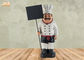 Chef Tabletop Statue Polyresin Chef Figurine Wooden Chalkboard Resin Chef Sculpture