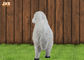 Life Size White Color Polyresin Animal Figurines Dolly Sheep Sculpture Garden Decor