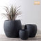 Modern Planters Clay Flower Pots Patio Planters MGO Pot Planter Set Grey Planters for Outside