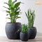 Modern Planters Clay Flower Pots Patio Planters MGO Pot Planter Set Grey Planters for Outside