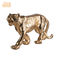 Lifesize Resin Tiger Statue Golden Fiberglass Animal Figurine Indoor Decoration