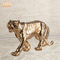 Lifesize Resin Tiger Statue Golden Fiberglass Animal Figurine Indoor Decoration