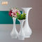 White Fiberglass Floor Vases Plant Pots Glossy For Indoor