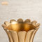 Fiberglass Plant Pot Homewares Decorative Items Indoor With Gold Finish